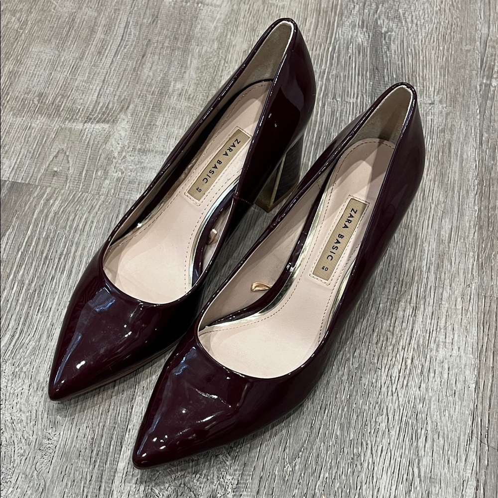 Zara Women's Dark Red Heels